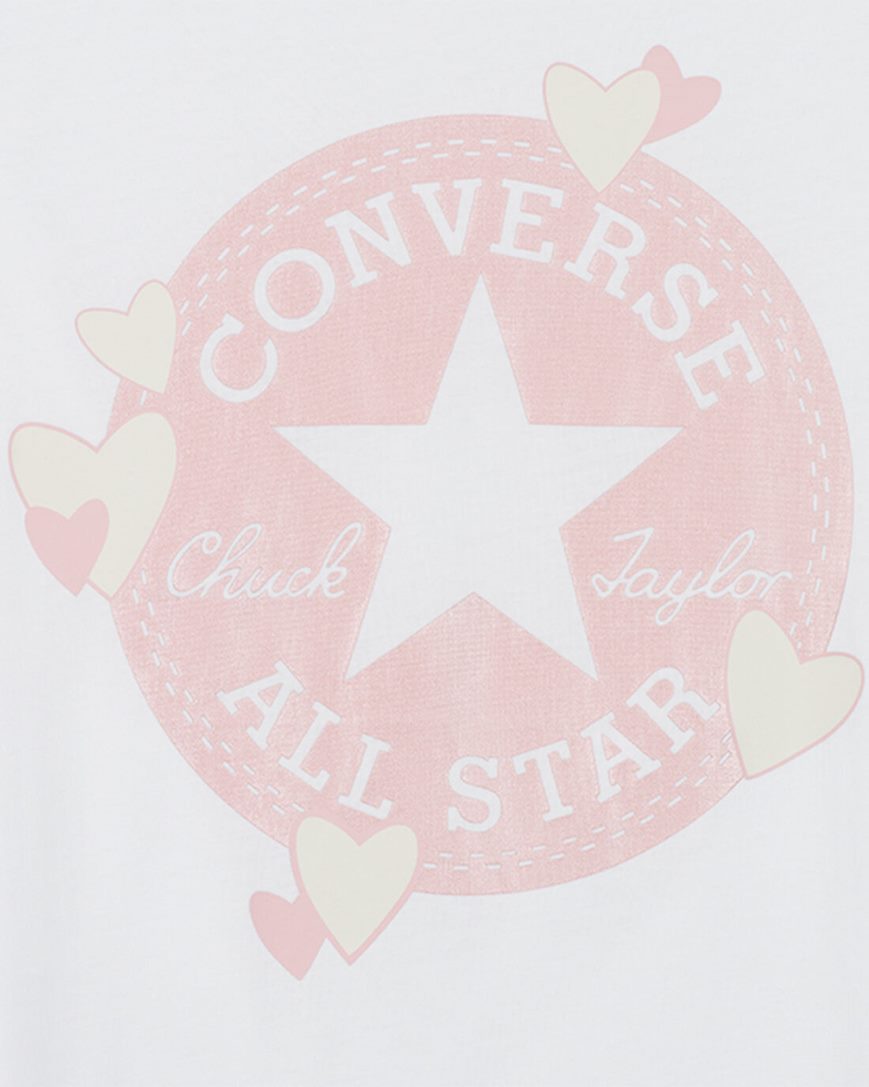 T-Shirts Dama Converse Heart All Star Patch Albi | RO PVEZD274